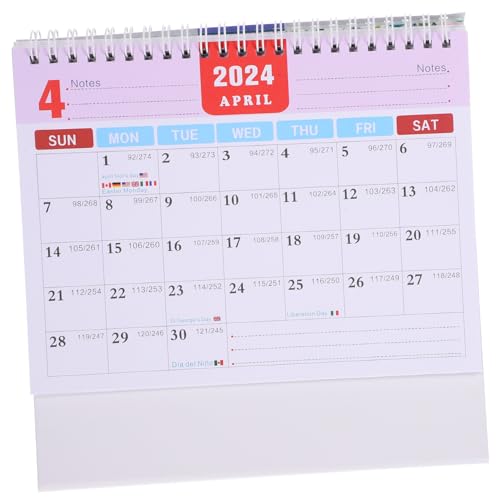 Calendrier de table Lurrose réutilisable 2 pièces avec système de planification autonome