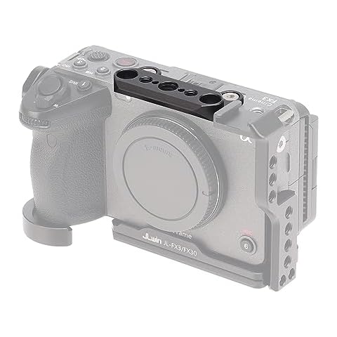 FocusFoto FX3/FX30 Top NATO Rail Compatible with Sony FX30 FX3 Camera, Top Plate Adapter with NATO Rail Mount, 1/4"-20 Threads, 3/8"-16 Locating Holes for ARRI Top Handle Grip, NATO Clamp, Magic Arm Cover