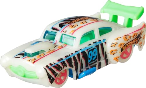 Image of Hot Wheels Toy Monster Trucks 10-Pack of Glow-in-the-Dark 1:64 Scale Vehicles, GITD Set of 5 Trucks & 5 Cars, Play Vehicles for Kids & Collectors