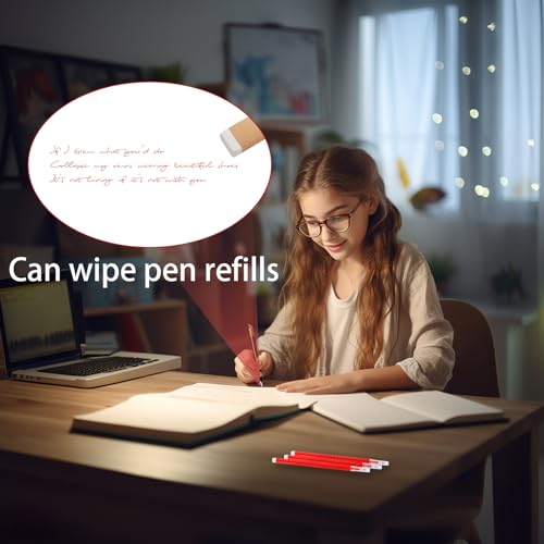 Packung mit 12 radierbaren Ersatzminen, 0,7 mm, für Pilot Fixion-Stifte, wärmeempfindliche Tinte, glattes Schreiben von 400 m,für tägliches und professionelles Schreiben (rot, 0.7mm)