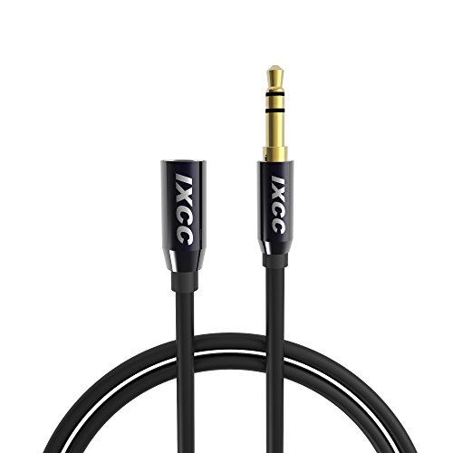 3.5mm Extension Cable, iXCC 3ft 3.5mm Male to Female Gold-Plated Corrosion-Resistant Universal Audio Stereo Extension Cable for Smartphone/Tablet/Speaker and More