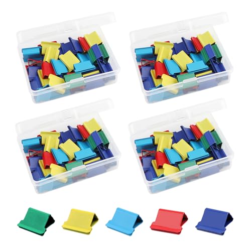 200 Pinces Métal Colorées Réutilisables pour Distributeur de Clips de Bureau
