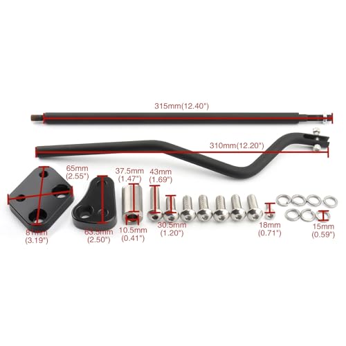 Kit adaptateur de commande de direction avant Harley Dyna Wide Glide FXDWG 2003-2017 noir - 3