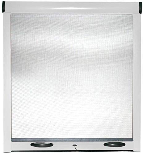 BRICOZONE Zanzariera A Rullo Avvolgibile Universale Profilo Regolabile Riducibile Telaio In Alluminio Per Finestra Porte Portafinestra Balconi Con Frizione In Kit Fai Da Te Colore Bianco 160 x 170