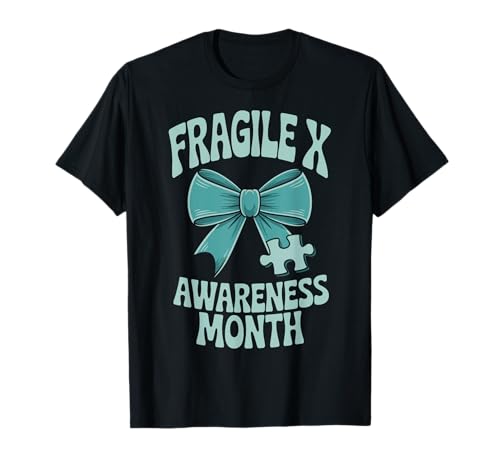 Bow Coquette Groovy Fragile X Syndrome Awareness Women T-Shirt