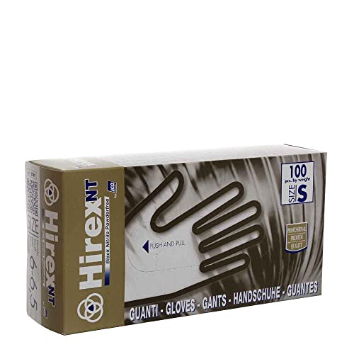 Guanti monouso in nitrile nero HIREX NT box 100pz
