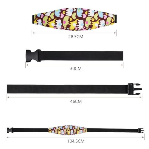 Kopfstütze Auto Kinder, Kopfband kindersitz, Kindersitz Zubehör Stirnband, Verstellbarer Schlafen Halter Gürtel für Babysitze, Autositze (blau + lila)