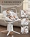 Zoicay Baby Swing,Baby Swings for Infants with 3 Modes & 5 Speeds, BT Enabled App & Remote Control, Electric Swing – 6 Lullabies and 3 Timer Setting, 2 Seat Positions and 5-Point Harness Swing (White)