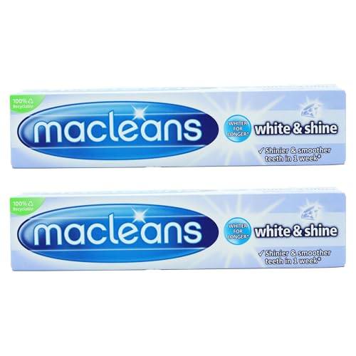 Bundle of 2 MacLeans White & Shine Toothpaste 100ml Each | Fresh Breath | Healthy Gums | Strong Teeth | Triple Protection