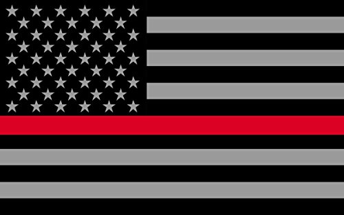 Subdued US Flag Reflective Decal with Thin Red Line 4