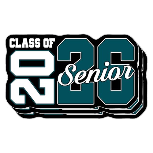 (3 PCS) Class of 2026 Senior Teal Blue Sticker Graduation