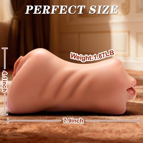 Image of MIILKIT 3 in 1 Pocket Pussy Male Masturbator - Sex Toys for Men Penis Stimulation, Male Blowjob Stroker Toy with 3D Realistic Textured Tight Anus & Real Mouth,Sex Doll Adult Toys for Man Masturbation