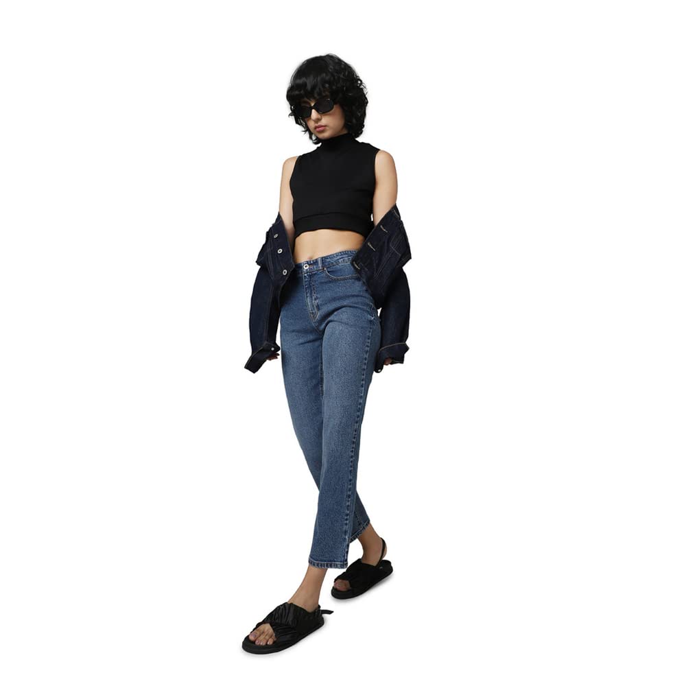 ONLY Women's Regular Jeans (263596301-Medium Blue Denim_Medium