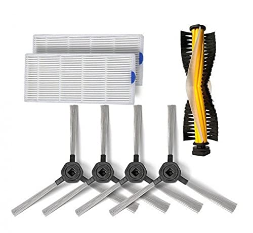 Robot Deals - Set di accessori per Dibea D960 (2 filtri, 4 spazzole laterali, 1 spazzola principale, spazzola combinata)