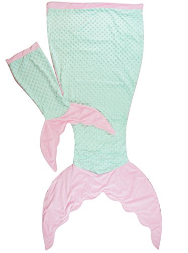 PoshPeanut Mermaid Blanket Softest Minky Comfy Cozy Blankie for Kids Ages 3-13