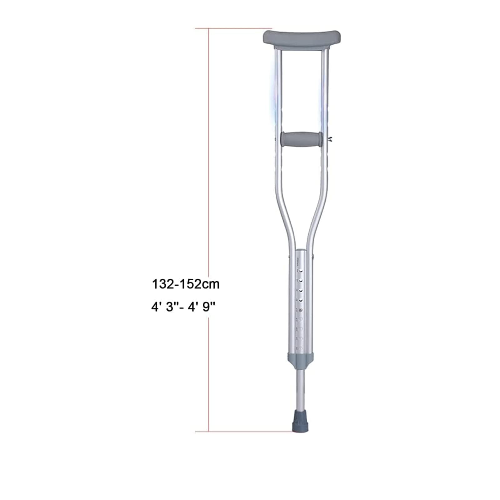 PAASHE Muletas Bastones de Aluminio Ligero Ajuste de Altura Bastones para Caminar para fracturas Discapacidad, bastón para Caminar de rehabilitación