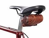 Gusti Satteltasche Leder - UDO B. Schlauchtasche Fahrradtasche für Werkzeug Ledertasche Vintage Braun