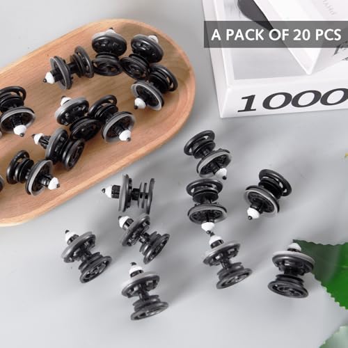 20 PCS Car Interior Door Card Trim Clips Car Panel Mounting Trim Clips Auto Door Trim Fixing Clips Plastic Bumper Fastener Clips for Golf 5, 6, 7 Door Trim Panels (Black) - Image 2