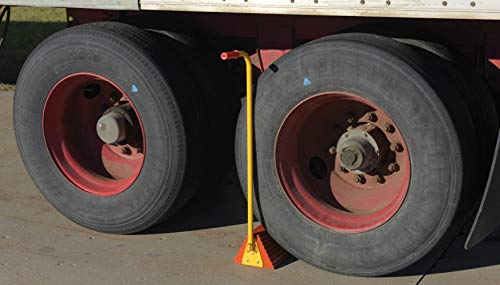 Vestil Orwc-8-Ergo Molded Rubber Wheel Chock With Ergo Handle, 12" Width, 38-1/2" Height, 7-5/8" Length, Orange #TOP3