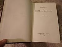 Handbook of Brick Masonry Construction B001784DGG Book Cover