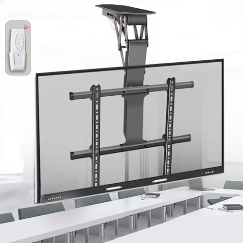 Supporto TV Motorizzato, Sollevatore Elettrico Telescopico con Sollevamento Automatico, Supporto tv Motorizzato per TV da 32-70 Pollici, capacità di Carico 45kg/99Lbs (Black)
