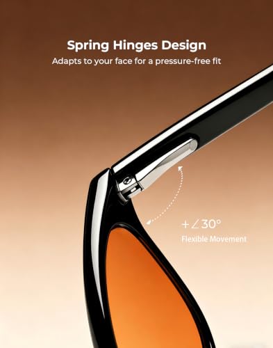 Image of TIJN Blue Light Blocking Glasses Dual AR Coatings Amber Orange Lens for Computer Gaming