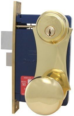 Marks Lock 21 Brass Series UNILOCK 21AC Mortise Lock for Security Door and Storm Door (Right Handed)