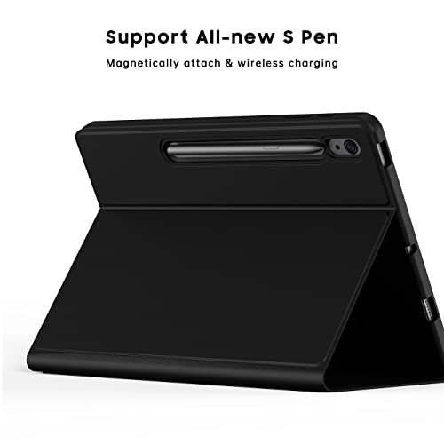 Domeun Samsung Galaxy Tab S7 Fe/S7 Plus/S8 Plus Case With Keyboard 12.4 Inch - 7 Color Backlit Detachable Wireless Touchpad Keyboard Cases With S Pen Holder For Tab S8+ 2022/S7 Fe 2021/S7+ 2020 #TOP5
