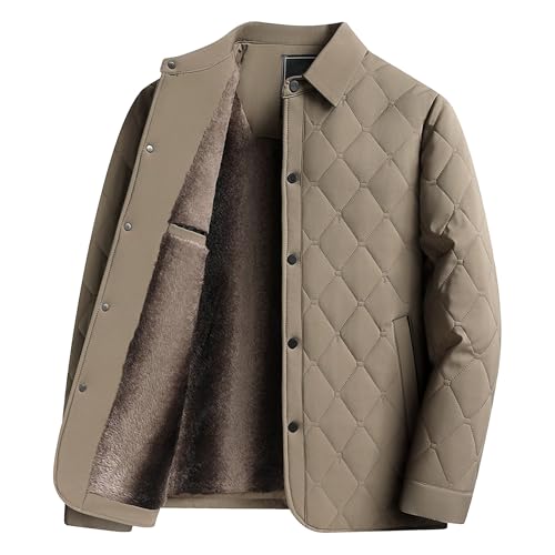 Veste d'hiver homme col rabattable manteau matelassé d'âge moyen