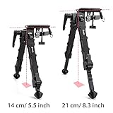 Zeadio Pivot Tiltable Bipod with Sling Mount and Adapter for Picatinny Weaver Rail, 7 to 10 Inches - Image 7