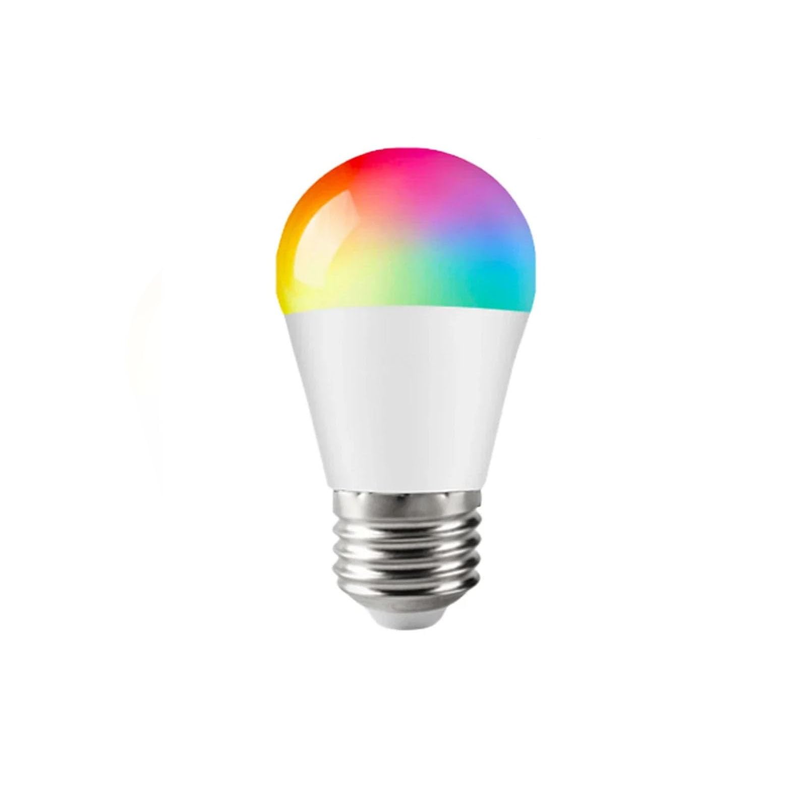 Light Bulb 1-10PCS Smart RGBW LED Bulb Spotlight E27 E14 B22 GU10 with Infrared Remote Control Suitable for Colorful Home Lighting Lighting(RGB-6000K,G45 E27_6PCS_YES)