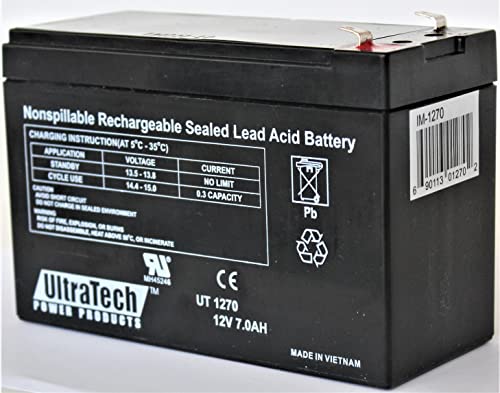 Ultratech Ut1270 / Ut-1272-F1 12V 7 Ah Sealed Lead Acid Alarm Battery Ut-1270 Ut-1272-F1 #TOP2