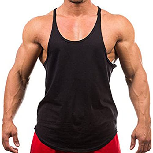 ZUEVI Men's Stringer Tank Tops Muscule Cut Bodybuilding Gym Vest Y-Back Workout Sleeveless T-Shirt3