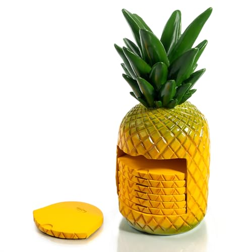 Dessous de verre ananas contre les taches de table résine isolante - 2