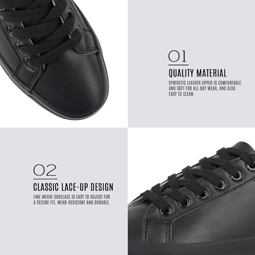 Image of JABASIC Women Lace Up Platform Sneakers Comfortable Casual Fashion Sneaker Walking Shoes