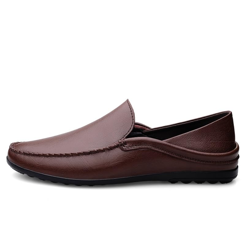 Men's Loafers Round Toe PU Leather Solid Color Loafer Shoes Anti-Slip Flexible Comfortable Wedding Party Slip On3