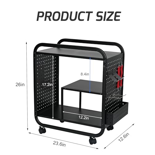 image for PLKOW Video Game Organizer, Rolling Video Game Storage Rack for Xbox/S