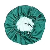 Elastisches Stirnband Satin Hut Nachtmützen Frauen Schönheitssalon Schlafen Einschichtige Nachtmützen Damenmode Stretch Haarpflege Mützen Silikonspray Haare (G-@, One Size)