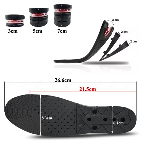 Palmilha Aumenta Altura Corrige Postura Discreta Confortável Ganhe até 7cm - Modelo Reforçado - Elev