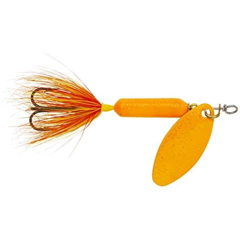 Yakima Bait Wordens Original Rooster Tail 1/16oz Spinner Lure, 3 Pack- Glitter White, Glitter Orange, 206- 1/16 oz Cover