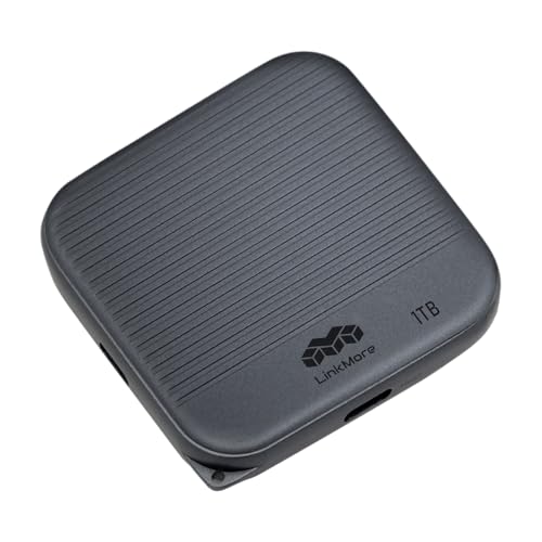 LinkMore 1TB Magnetic External SSD 950MB/s Read for ProRes 4K Portable SSD Compatible with MagSafe USB-C USB-A PC (NR P100)