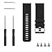 Garmin Fenix/Fenix 2 Armband,Silikon Ersatz Band Armband Strap Silikon Sport Ersatzband Zubehör Ersatzarmband Ersatz-Uhrenarmband Replacement Wechselarmband Watch Band (Schwarz)