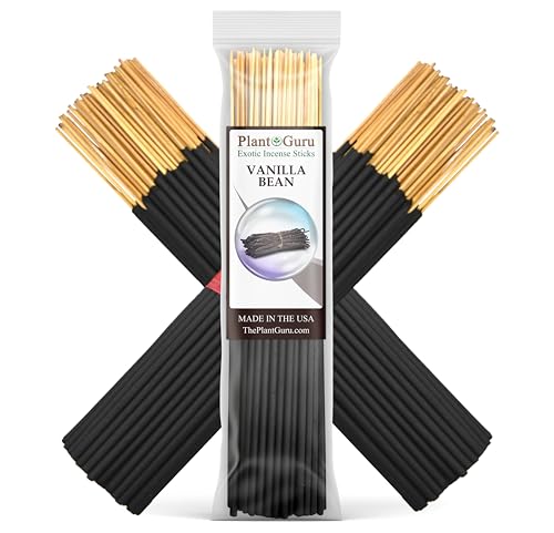 Vanilla Bean Exotic Incense Sticks 7 Inch - Bulk 1 Bundle 85 to 100 Sticks - Natural 7 Long Lasting Aroma that Burns for 30 to 45 Minutes.