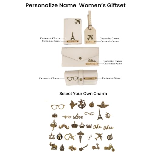 Image of AICA Personalized Name & Charm Sunglass Cover Giftset for Women