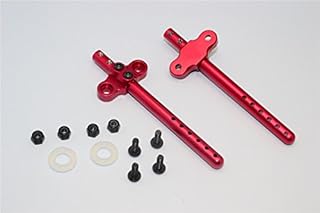GPM For Gmade Sawback Upgrade Parts Aluminum Front/Rear Body Post With Mount - 2Pcs Set Red