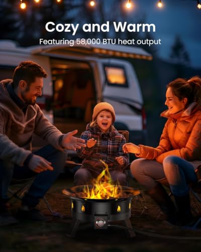 Ciays Large Propane Fire Pit 19 Inch