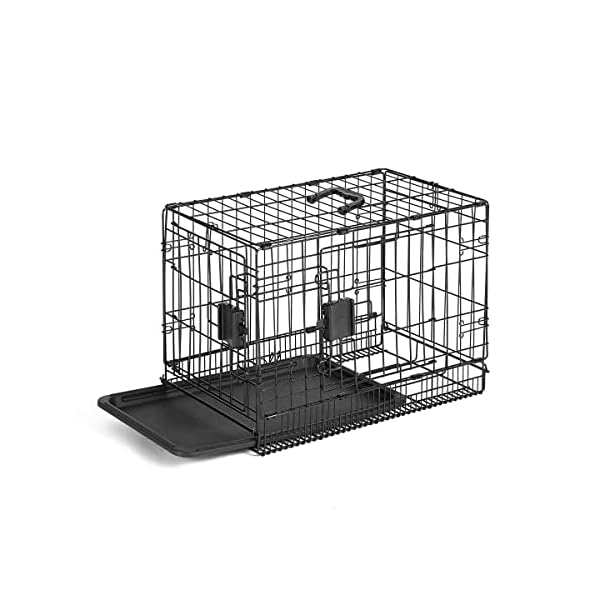 Amazon-Basics-Foldable-Metal-Wire-Dog-Crate-with-Tray-Single-or-Double-Door-Styles Metal Wire Dog Crate with Tray