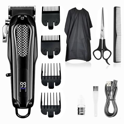 Hair Clippers for Men Professional,Cordless Clipper for Hair Cutting,Rechargeable Corded Barber Hair...