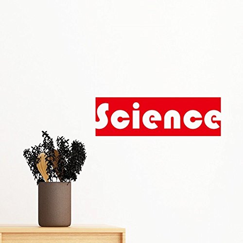 Stickers DIY papier peint chambre decal 40cm science rouge - 2