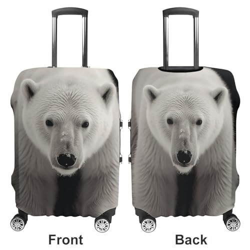 Luggage Covers for 19-32 Inch, Polar Bear Suitcase Protector, Stretchable Durable Travel Luggage Cover, Washable Anti-Scratch Travel Bag Protector M3